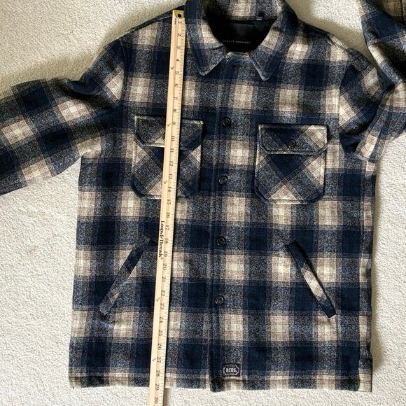 Dues Ex Machina The Piston Wool Shirt Lightweight Coat Jacket Plaid Men's Size L - Picture 10 of 14